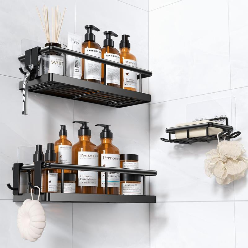 Kitchen Caddy  Shower Caddy  Pantry Caddy  No Drilling Rustproof Adhesive Organizers