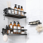Kitchen Caddy  Shower Caddy  Pantry Caddy  No Drilling Rustproof Adhesive Organizers