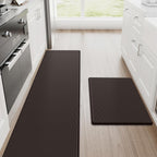 Kitchen Mats, 2PCS Kitchen Rugs, Cushioned anti Fatigue Kitchen Mats for Floor, Non-Slip Standing Desk Mat, Waterproof Kitchen Rug Set for Kitchen,20" X 32"+20" X 94.5"-Full 1Inch Thick,Black