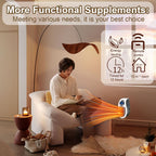 Remote Wall Outlet Electric Small Space Heater, Adjustable Thermostat, Timer and LED Display