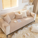 Plush Nordic Sofa Slipcover Kid/Pet Protector, Washable