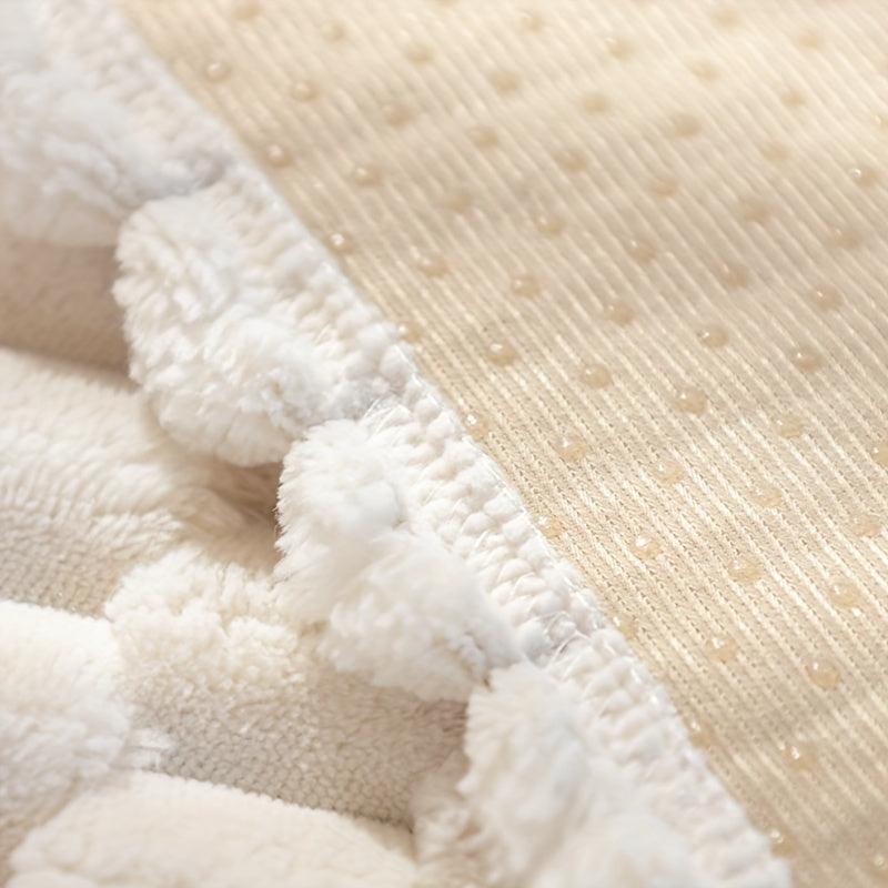 Plush Nordic Sofa Slipcover Kid/Pet Protector, Washable