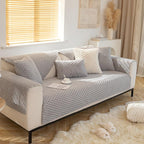 Plush Nordic Sofa Slipcover Kid/Pet Protector, Washable