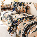 Boho Winter Couch Cover - Chic Snow Chenille Pet Protector