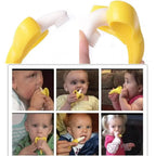 Baby Teether Toys Toddle Safe Banana Teething Ring Silicone Chew Dental Care Toothbrush Nursing Beads Gift For Infant