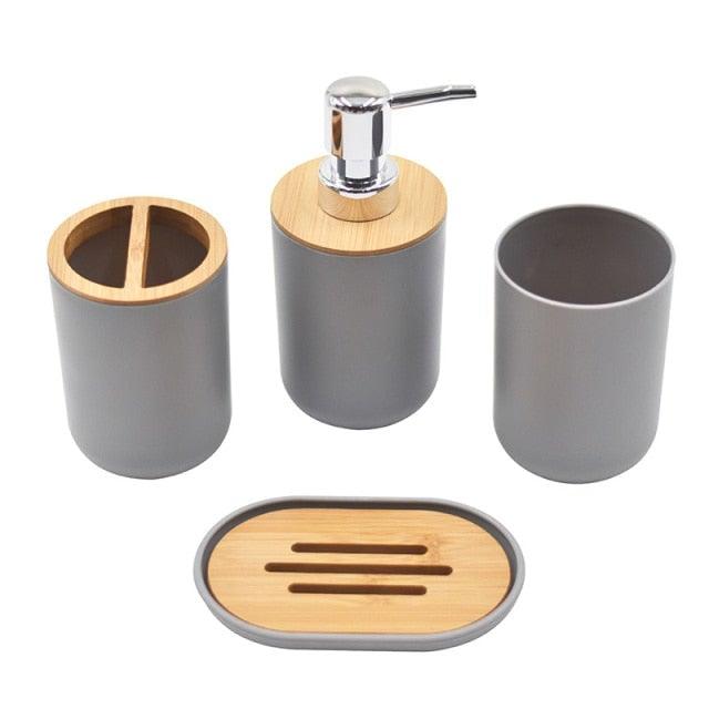 Bamboo Bathroom Accessories Set, Various Colors & Sizes