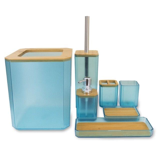 Bamboo Bathroom Accessories Set, Various Colors & Sizes
