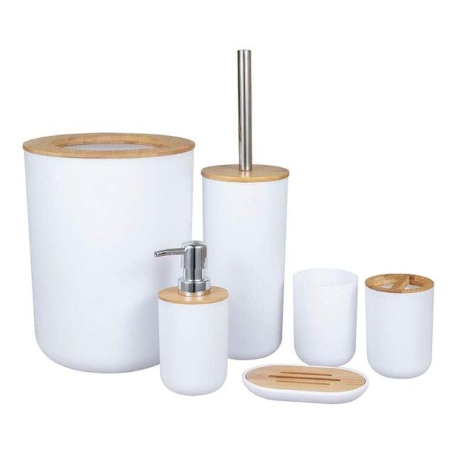 Bamboo Bathroom Accessories Set, Various Colors & Sizes