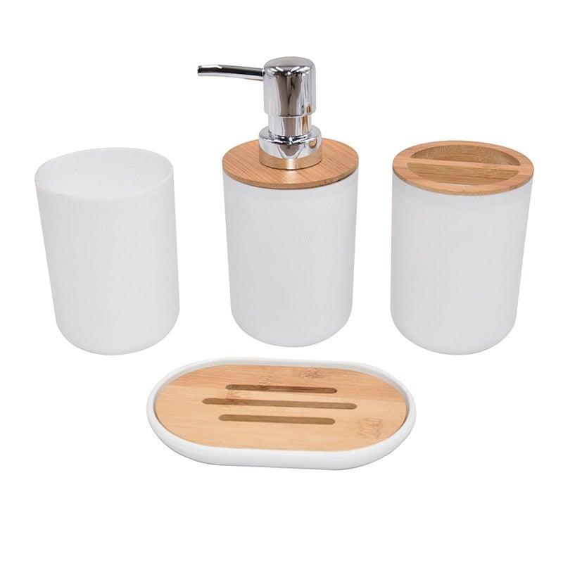 Bamboo Bathroom Accessories Set, Various Colors & Sizes