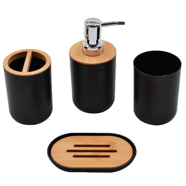 Bamboo Bathroom Accessories Set, Various Colors & Sizes