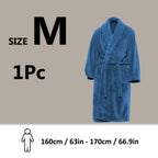 Unisex Extra Warm Coral Fleece Bathrobe Mens and Women Adult Robes for Your Bathroom Bath Towel Bedroom Shawl Collar Robes, Valentines gift for lovers
