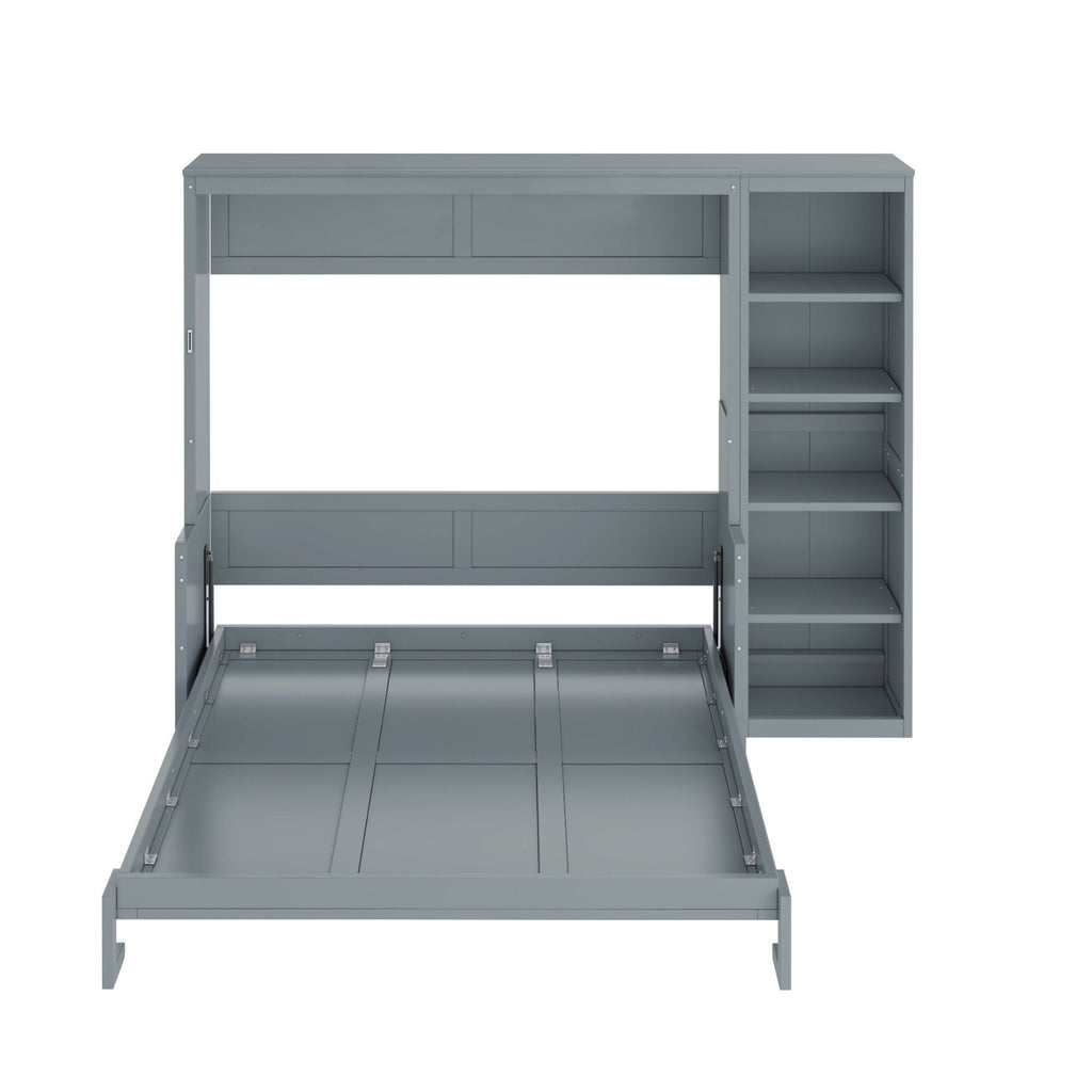 Sturdy Murphy Bed With Desk And Bookshelf