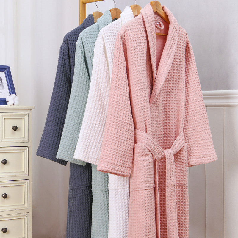 Double Waffle Extra-Thick Cotton Unisex Robe