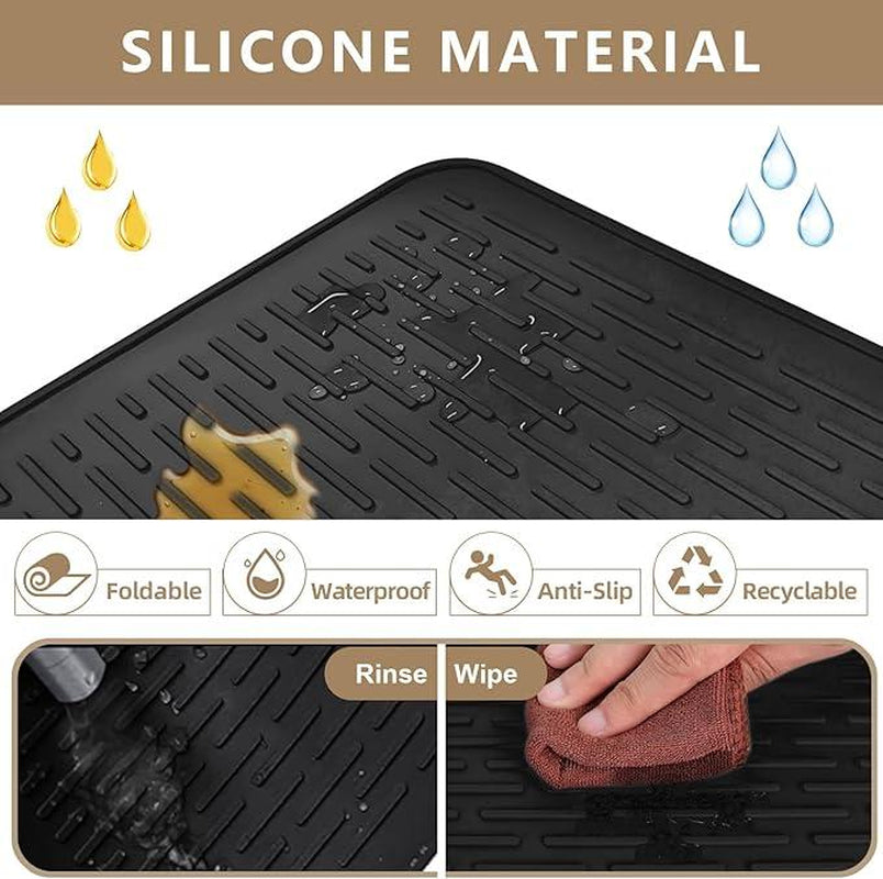 Heat Resistant Silicone Stove Cover Mat – Non-Slip Counter Protector, Cruel Summer Collection, Easy-To-Clean Kitchen Accessory for Summer Cooking & Back to School Dorm Use Waterproof Dish Drying Funky Kitchen Supplies