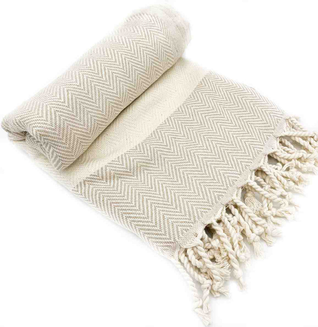 Herringbone 100% Turkish Cotton Beach & Bath Towel