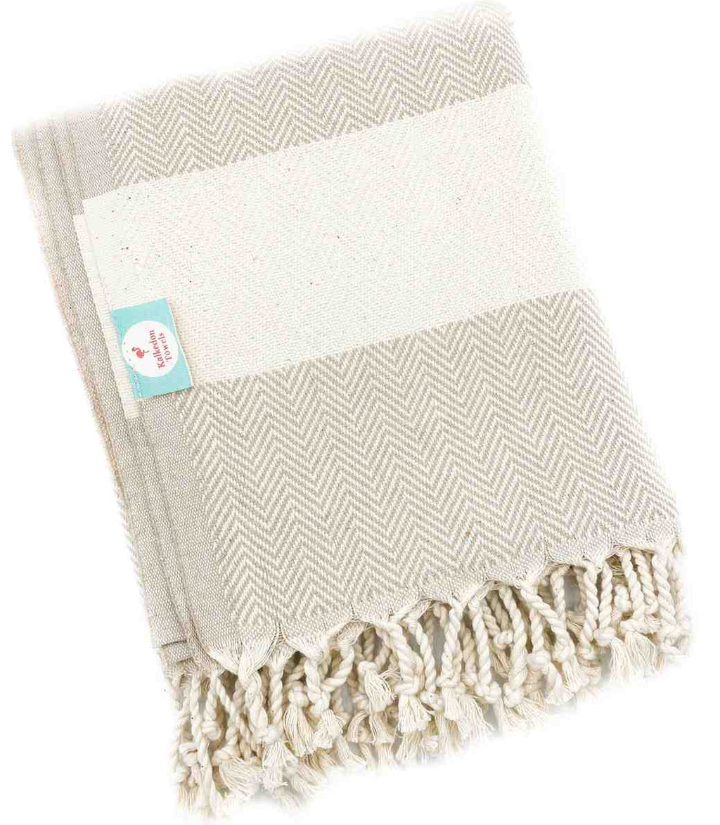 Herringbone 100% Turkish Cotton Beach & Bath Towel