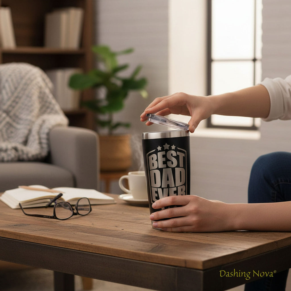 Best Dad Ever Tumbler Set w/ Premium Gift Box