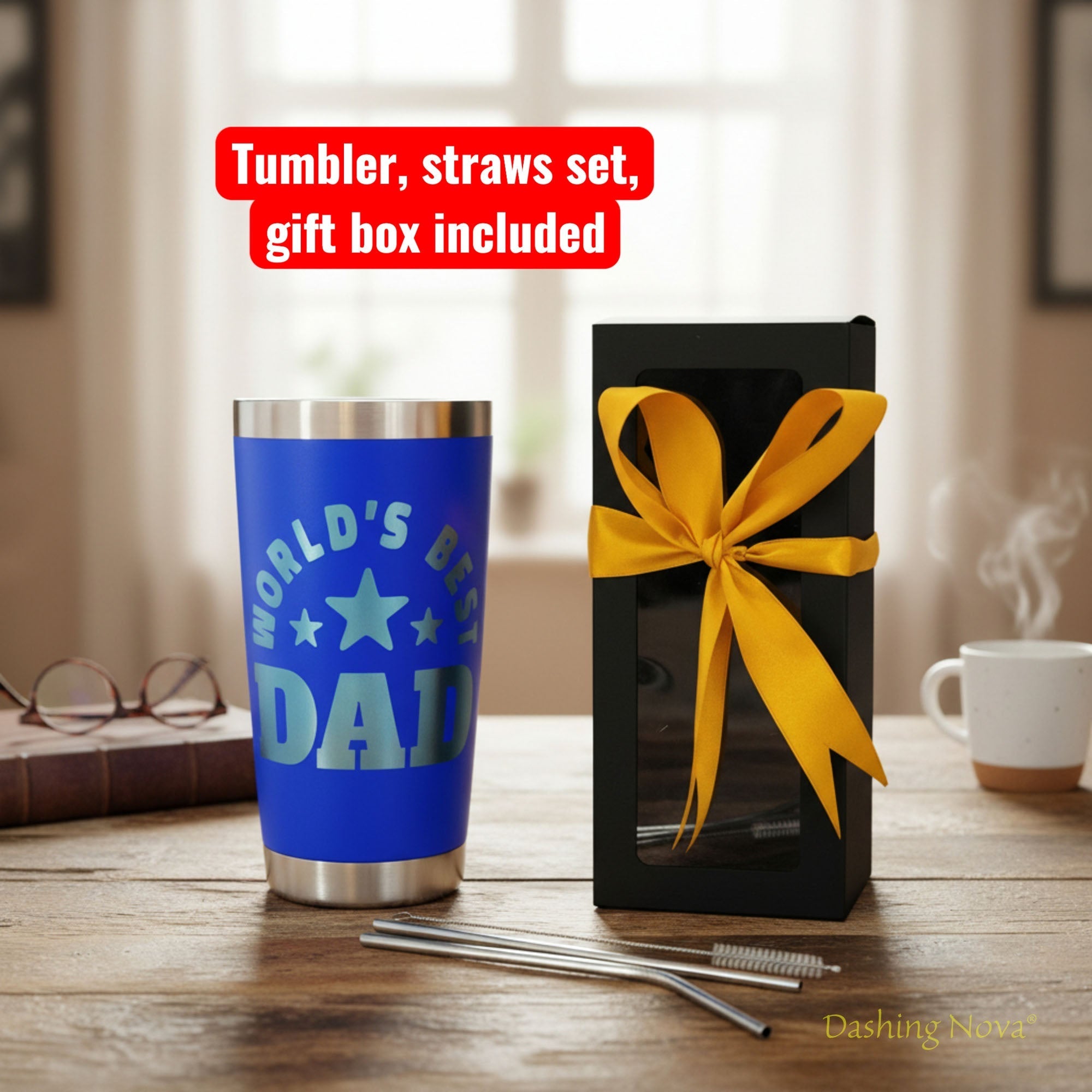 Best Dad Ever Tumbler Set w/ Premium Gift Box