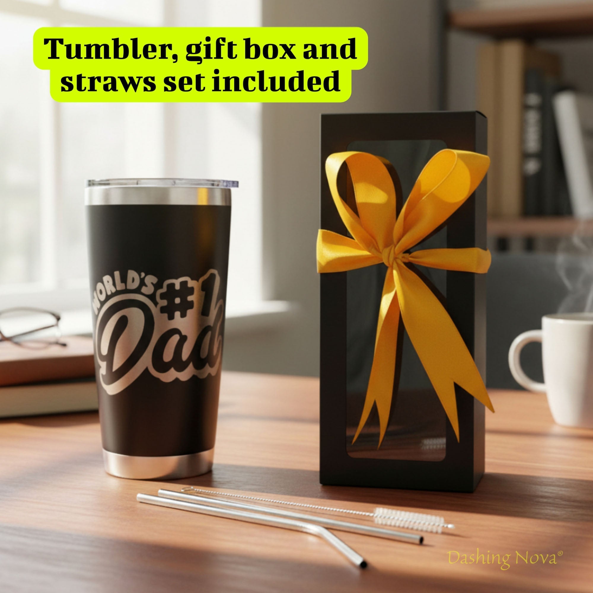 Best Dad Ever Tumbler Set w/ Premium Gift Box