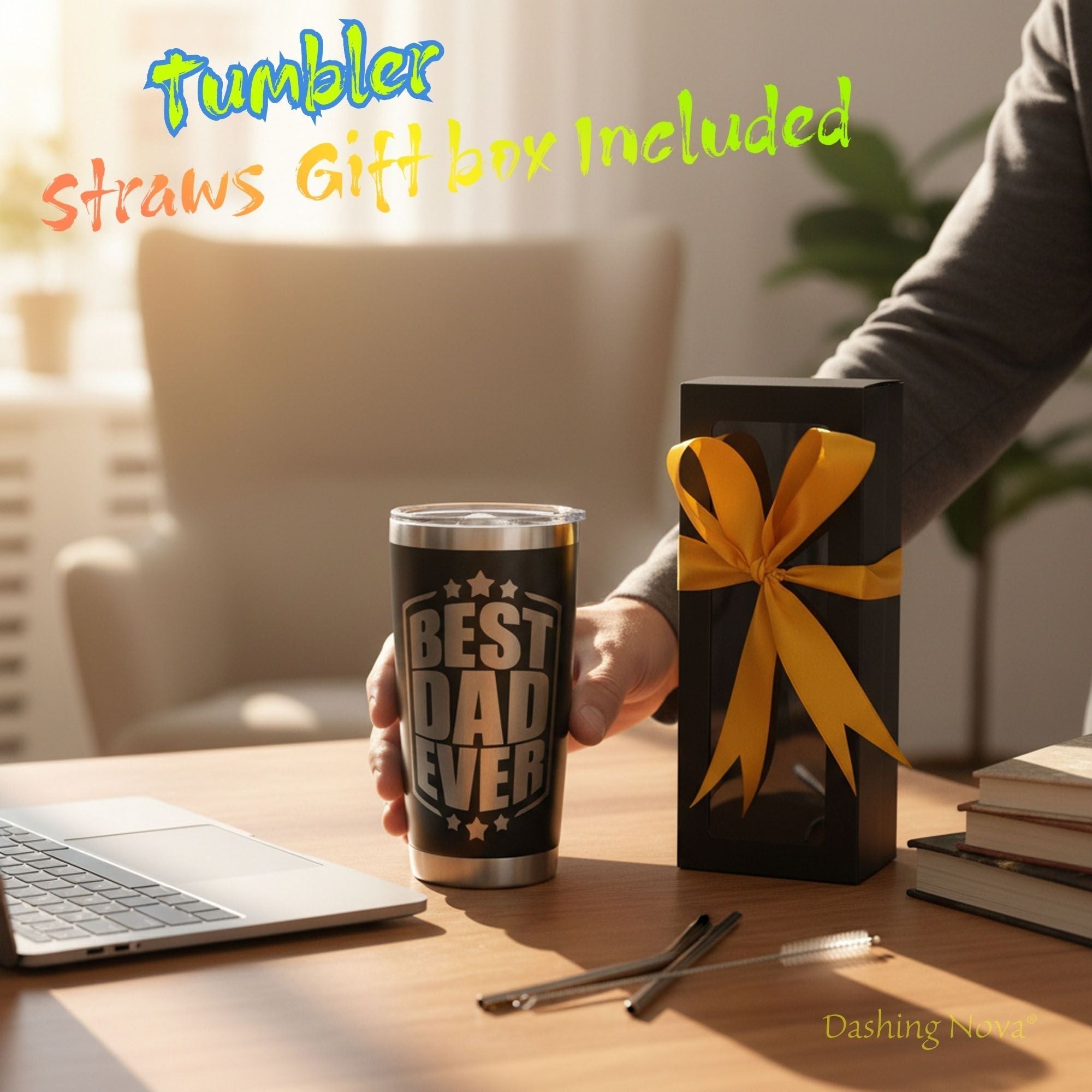 Best Dad Ever Tumbler Set w/ Premium Gift Box