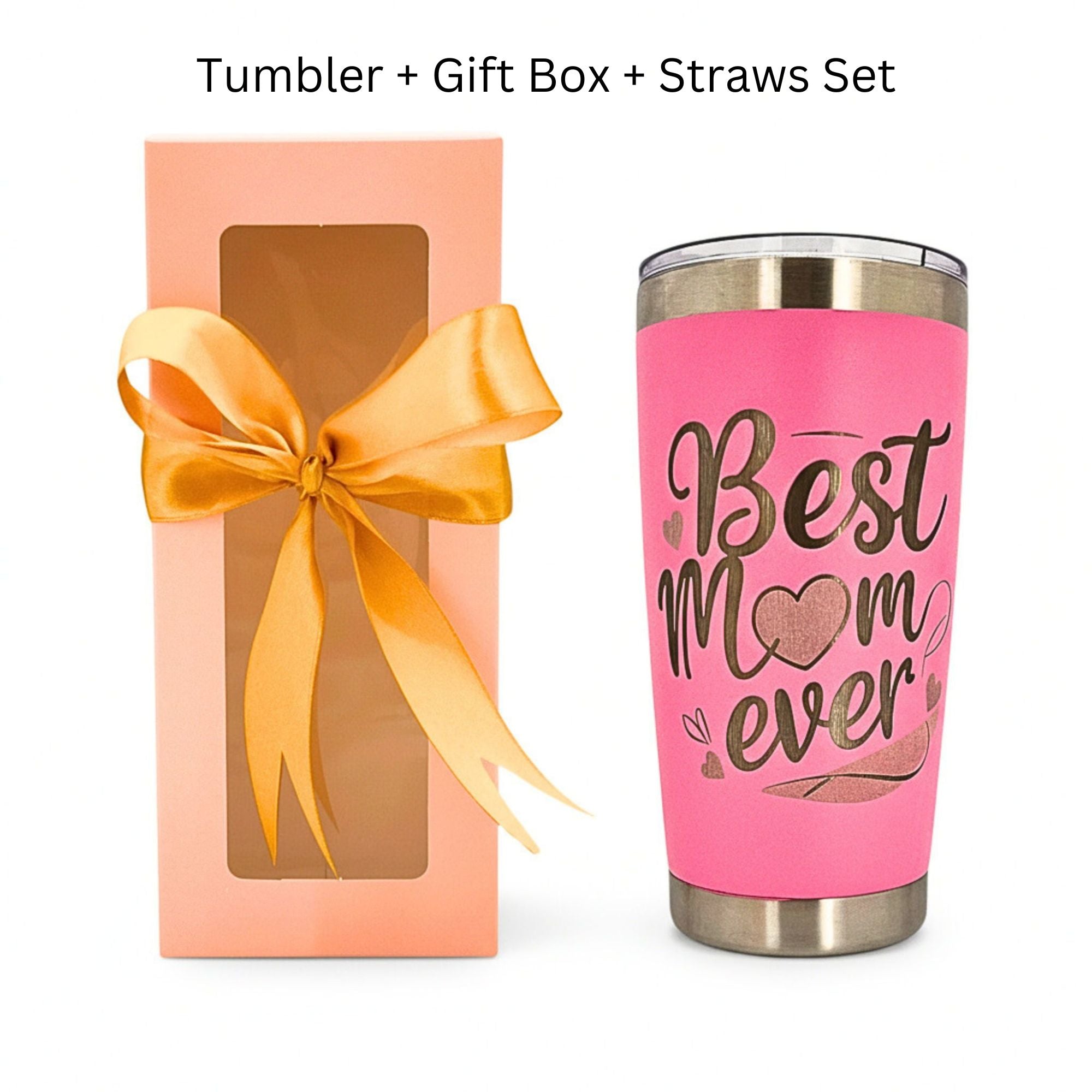 Best Mom Ever Tumbler Gift Set w/ Premium Gift Box