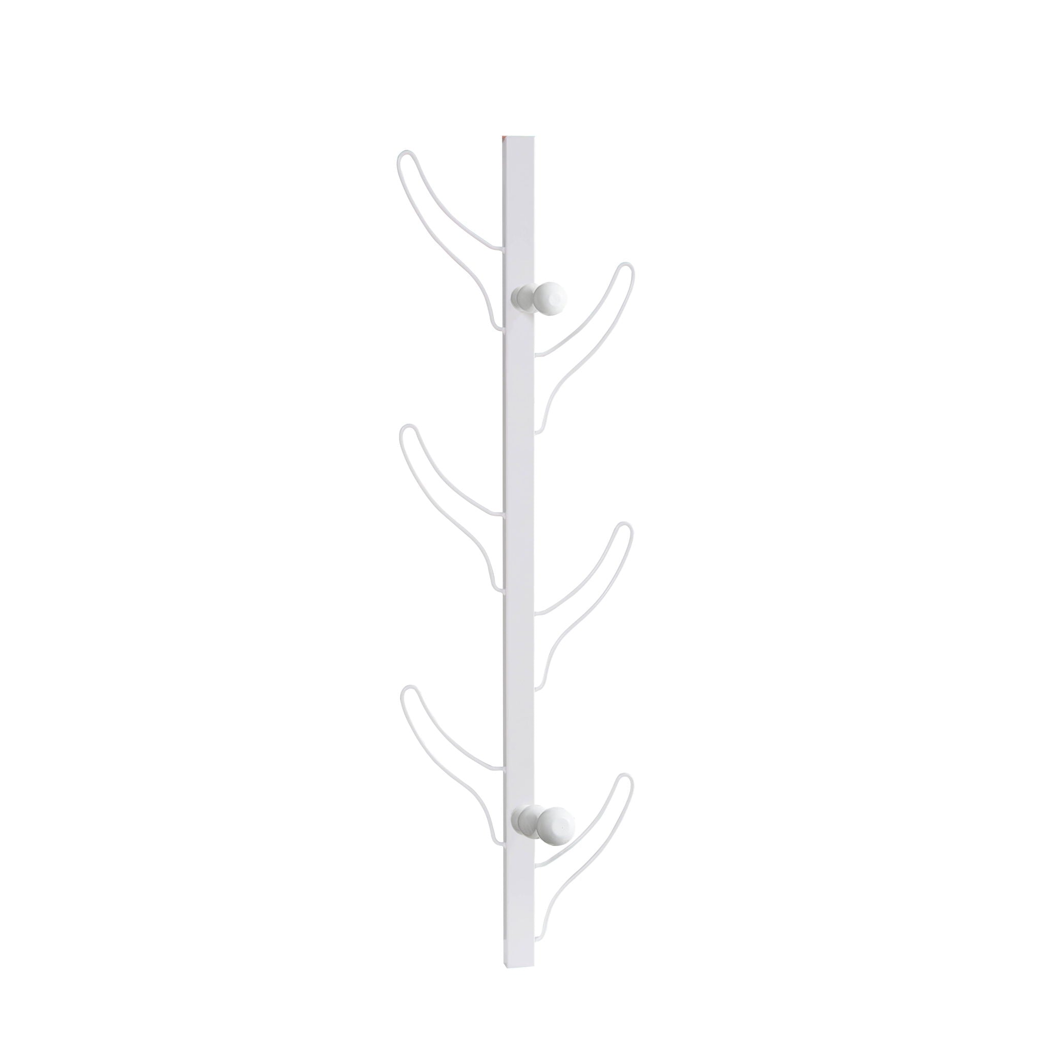 Vertical Eight Hook Coat Rack Towel Rack Wall Mount Various Colors