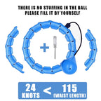 Weighted Sports Circle Hoops for Adults Weight Loss plus Size for Adults Smart Exercise 2 in 1 Adjustable with Detachable Knots