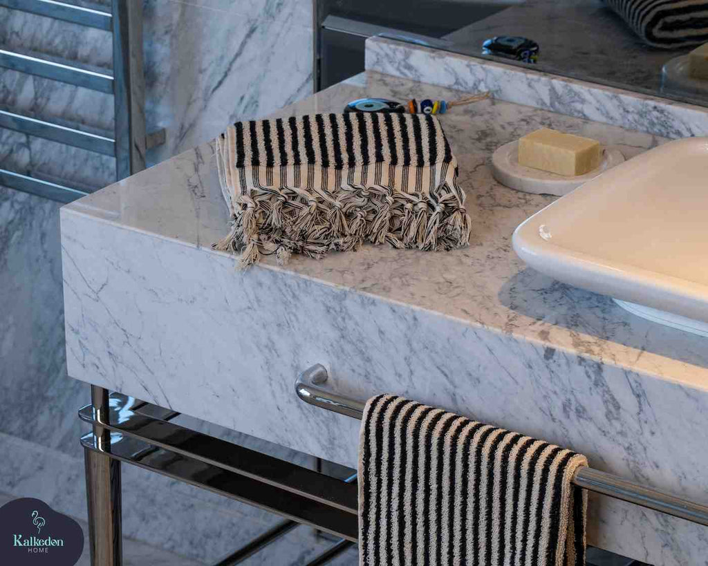 Striped Hand Towel for Bath & Kitchen