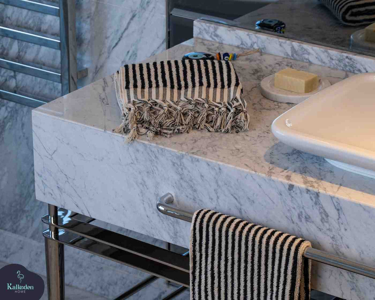 Striped Hand Towel for Bath & Kitchen