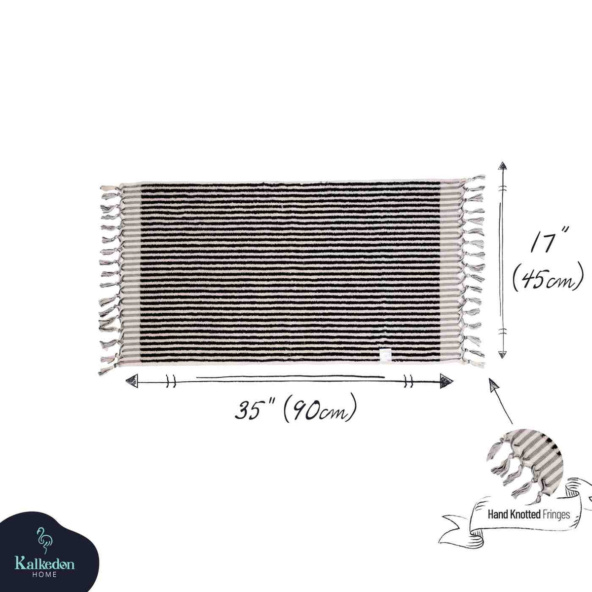 Striped Hand Towel for Bath & Kitchen