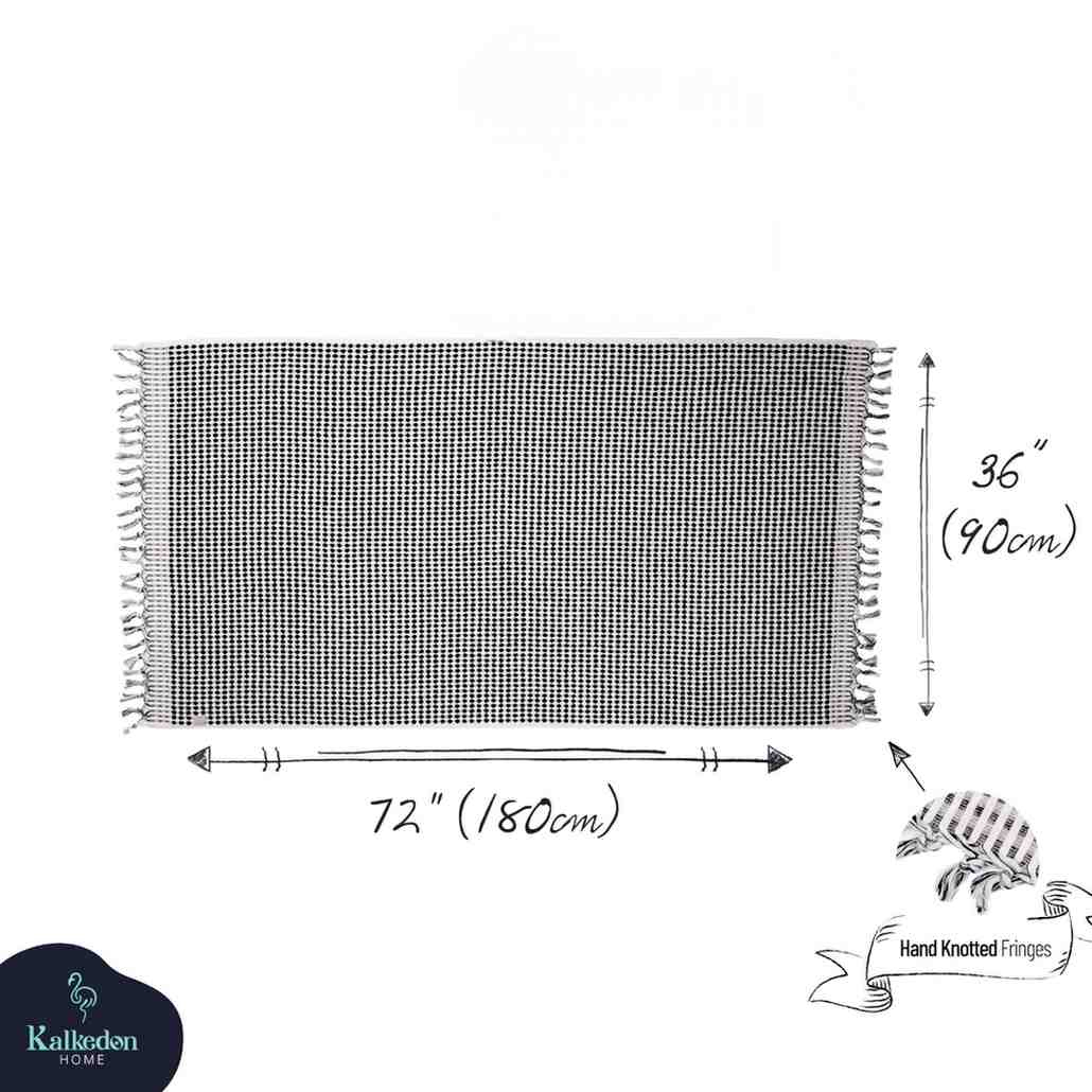 Turkish Cotton Pom Pom Bath Towel