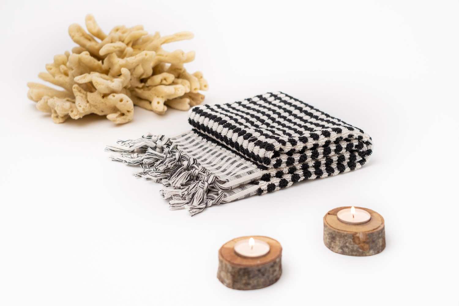 Turkish Cotton Pom Pom Hand Towel