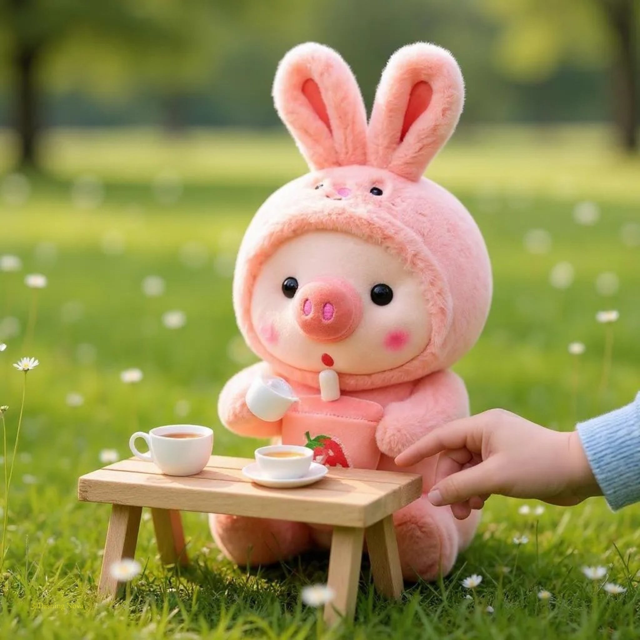 Boba Piggy Animal Plushie Gift for Girls & Boys
