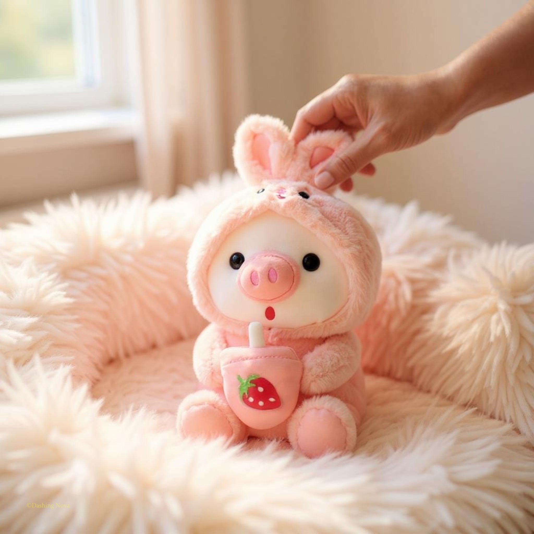 Boba Piggy Animal Plushie Gift for Girls & Boys