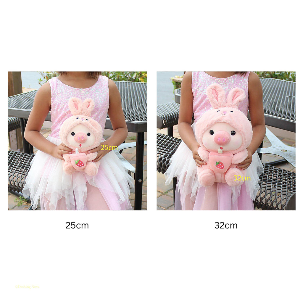 Boba Piggy Animal Plushie Gift for Girls & Boys