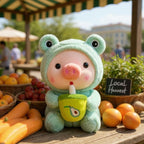Boba Piggy Animal Plushie Gift for Girls & Boys