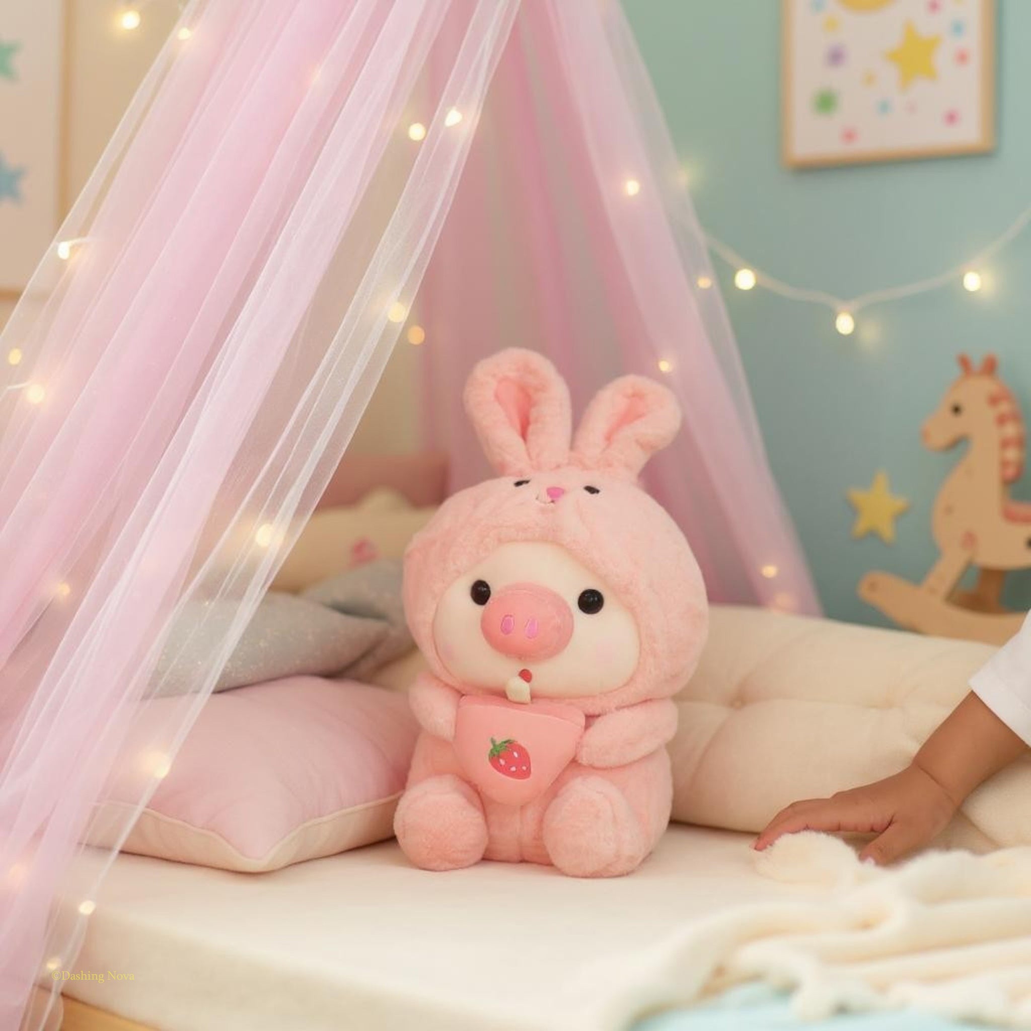 Boba Piggy Animal Plushie Gift for Girls & Boys