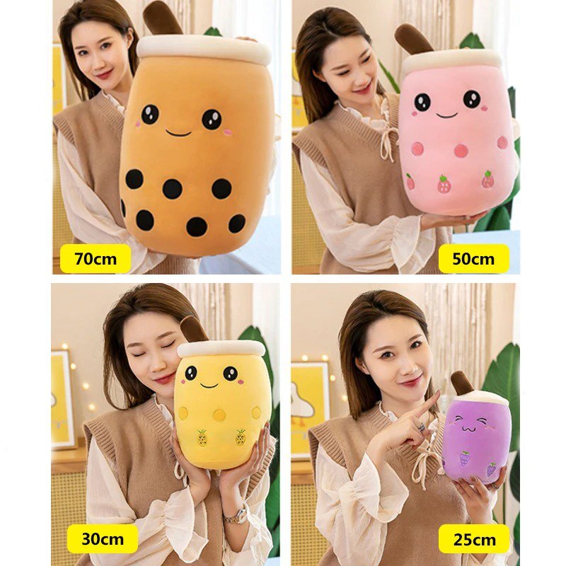 Boba Stuffed Animal, Bubble Tea Toy, Kawaii Novelty Figure