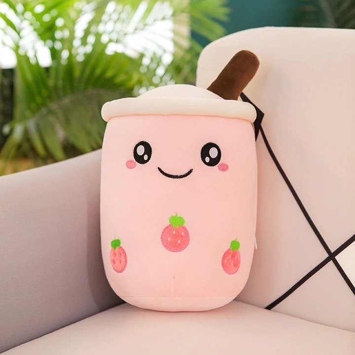 Boba Stuffed Animal, Bubble Tea Toy, Kawaii Novelty Figure
