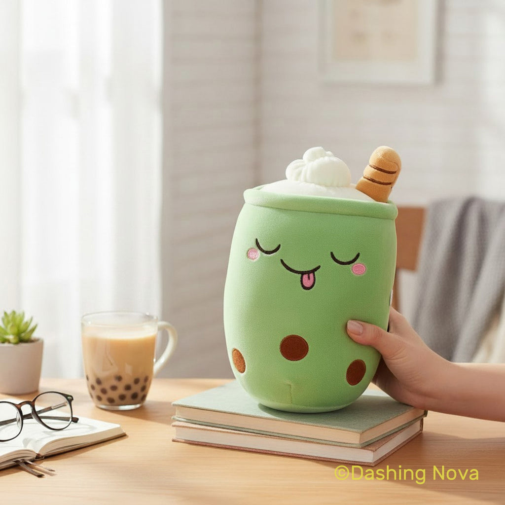 Boba Stuffed Animal, Bubble Tea Toy, Kawaii Novelty Figure