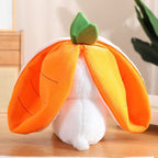 Reversible Strawberry Bunny Plush Toy for Kids Hide and Seek Transforming Toy