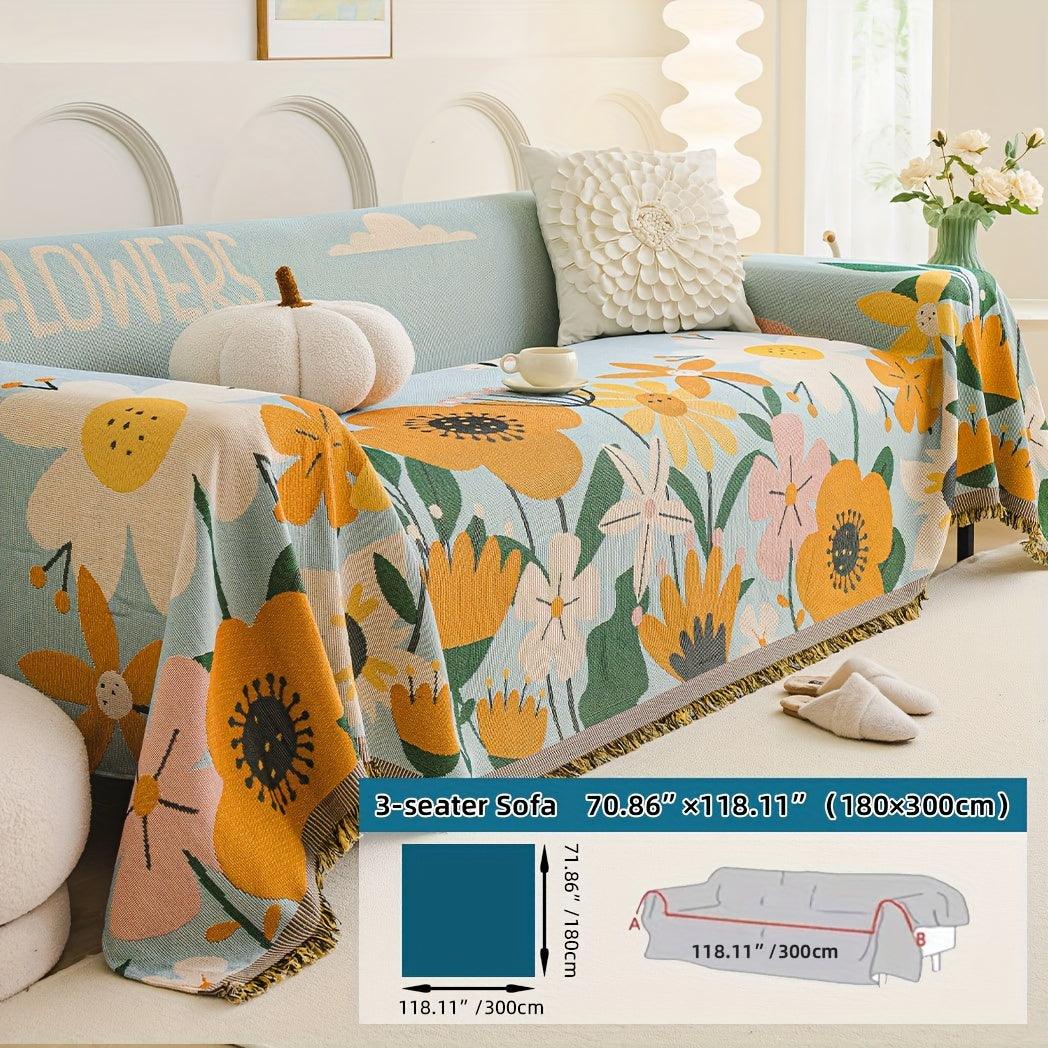 Boho Chic Double-sided Chenille Sofa Cover 6 Gorgeous styles For all Seasons