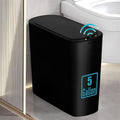 TIPGO 5 Gallon Motion Senor Bathroom Trash Can with Lid, VARIOUS COLORS, Automatic Garbage Can Touchless, Smart Plastic Waste Basket for Narrow Spaces, Bathroom, Office, Bedroom, Living Room (Black)