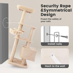 Gardner Pet 65In Heavy Duty Cat Tree Tower for Large Cats, Multi-Level Cat Furniture with Replaceable Sisal Scratching Post, Hammock | Extra-Large Platform & Condo