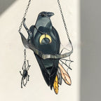 Halloween Decor Raven Gothic Acrylic Pendant
