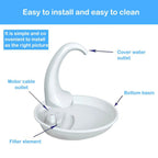 New Automatic Swan Shaped Pet Cat Dog Water Dispenser Feeding Water Flowing Fountain Cat Drinking Bowl Electric Water Dispenser