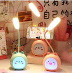 Cartoon Desk Lamp Eye Protection Energy-saving Reading Lamp USB Charging Sleeping Night Light LED Table Lamp for Kids Cute Study Lamps for Bedroom Décor