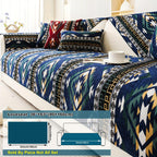 Boho Winter Couch Cover - Chic Snow Chenille Pet Protector