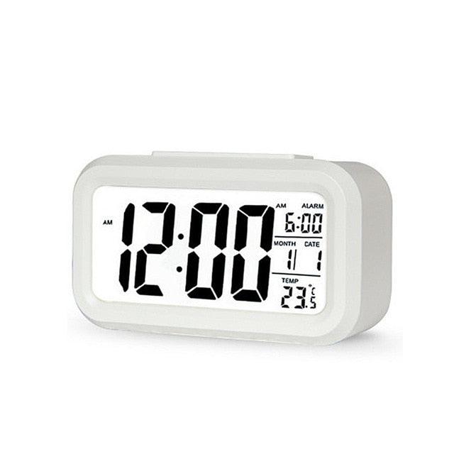 Wooden LED Alarm/Desk/Table Clock with Date, Temperature & Sound/Brightness Control