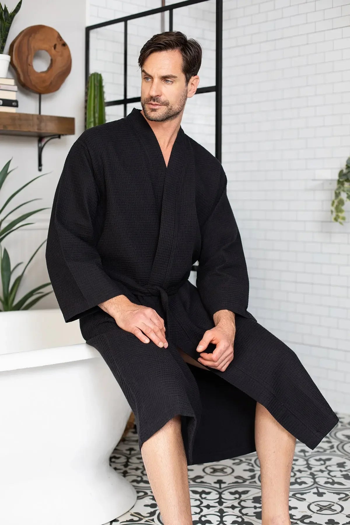 Waffle Bathrobe for Men
